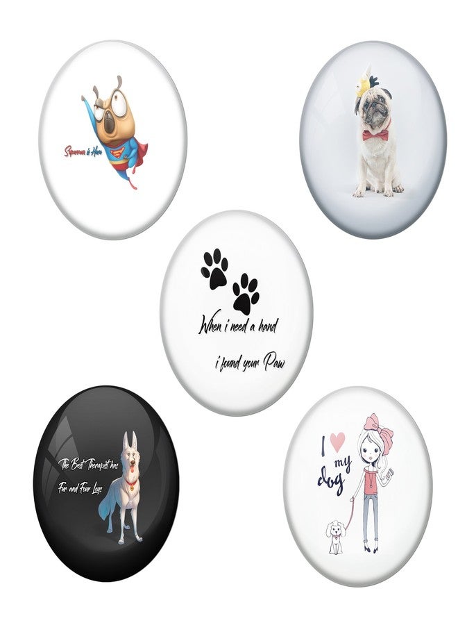 AVI Pin Badges Metal Multi with 5 in 1 I Love My Dog Design Badges Metal 6 cm Size R8000030 - Image 1